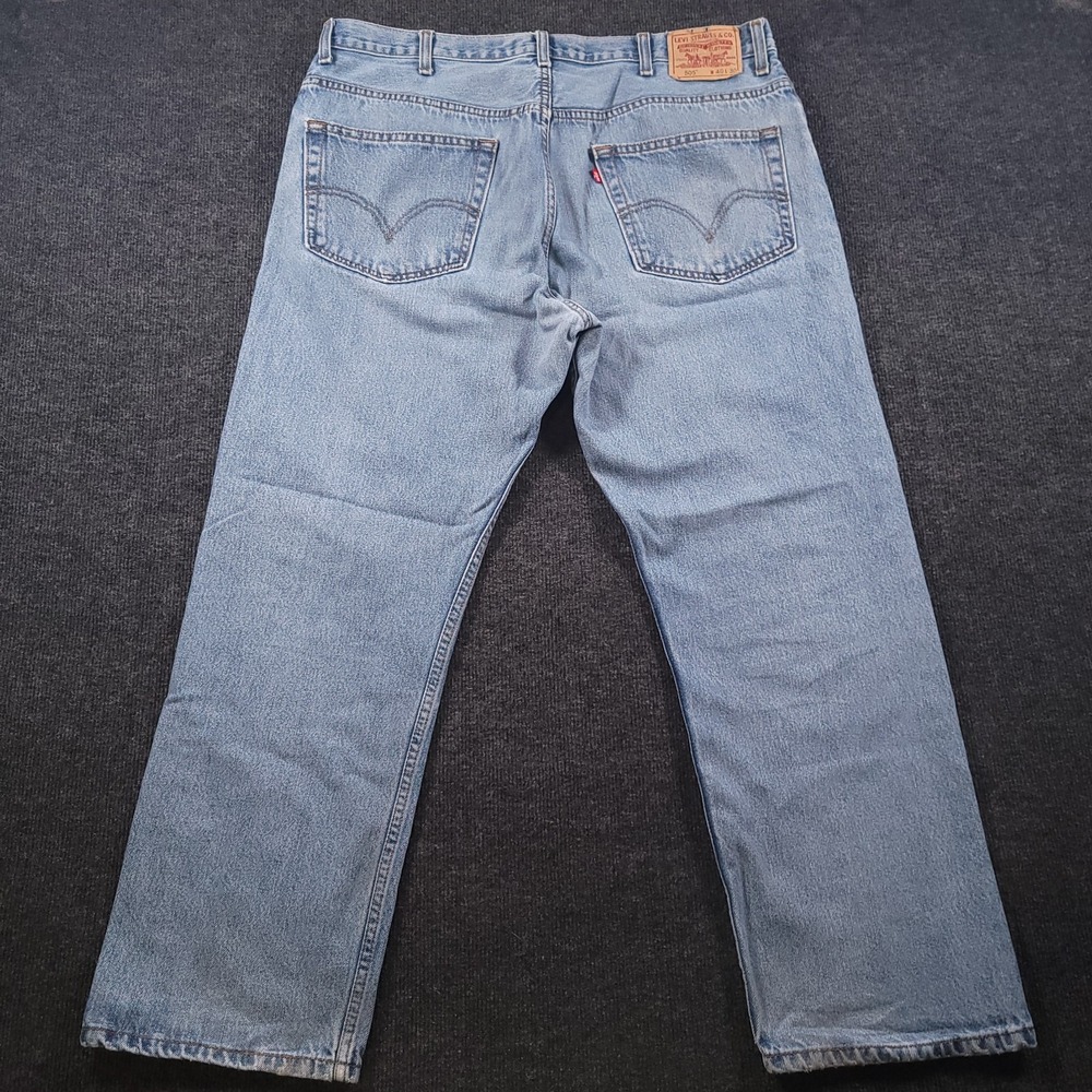Levi's 505 Regular Fit Jeans Men's‎ 40x30 Blue Straight Leg Denim - Picture 11 of 15